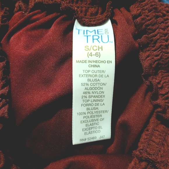 Time And Tru Mesh Ruffled Tunic - Picture 4 of 4